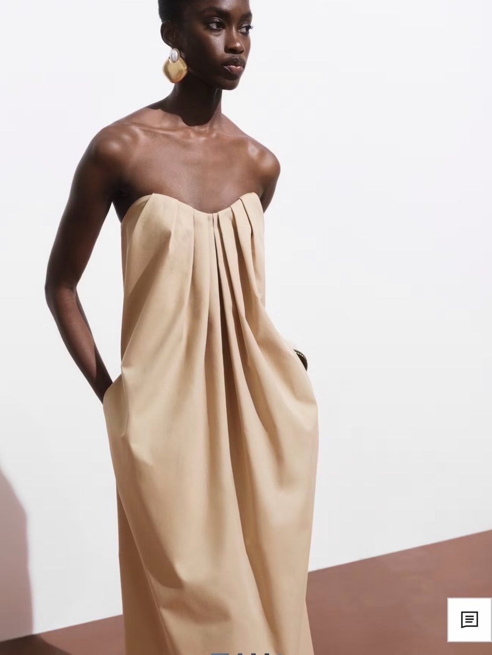 Mango Strapless Dress